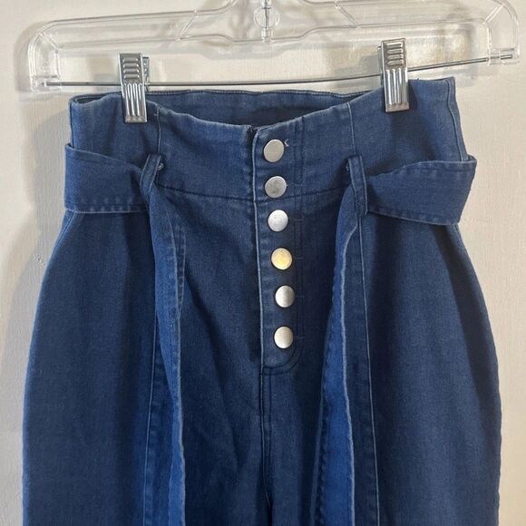 Flying Tomato Flare Jean Small High Waist Y2K Flair Festival Hippy‎ - Picture 3 of 9